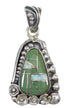 Turquoise And Opal Silver Flower Pendant YX77633